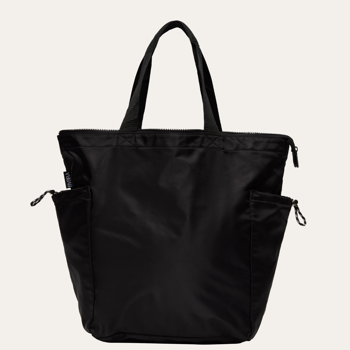 BYBBA Ripple Grey Black – Large Zip Tote Bag Work Travel - Holds