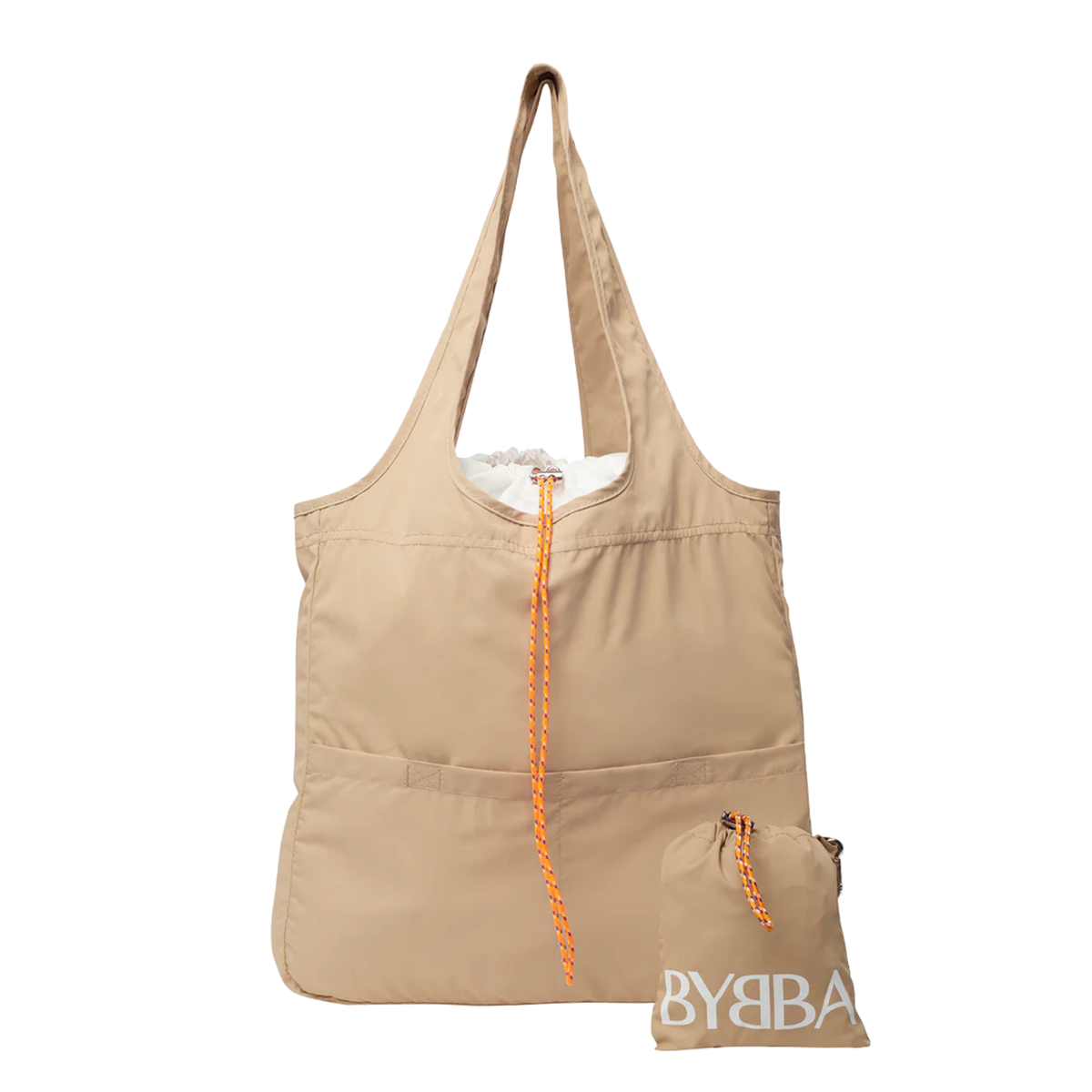 BYBBA Balos Khaki Brown– Packable Tote with Exterior Pouch - Holds