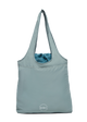 Misty blue bag, back side view no background