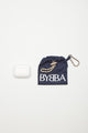 navy pouch with ear buds