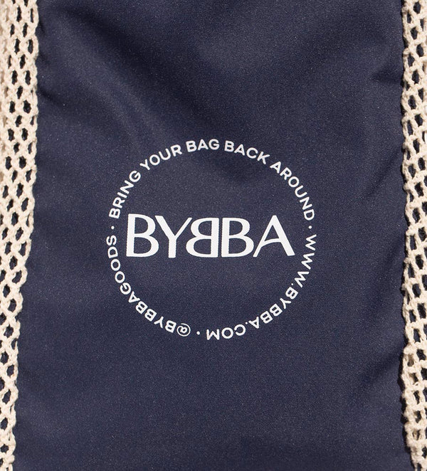 close up of label on net bag