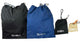 four pouches. two large in black and blue.  A small black pouch and smaller pale pouch