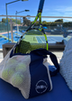 Net bag at a court with a racquet