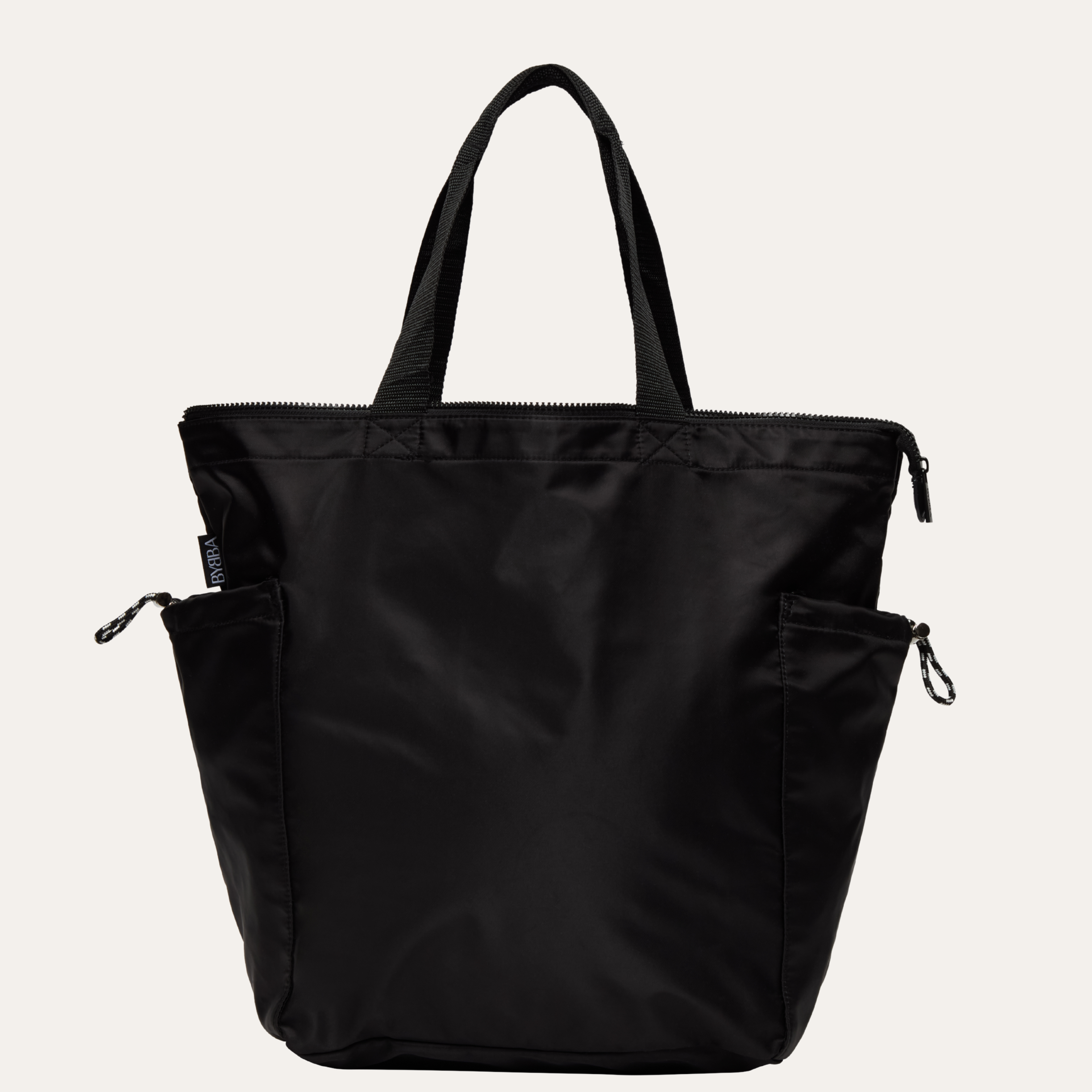 BYBBA Ripple Grey Black – Large Zip Tote Bag Work Travel - Holds
