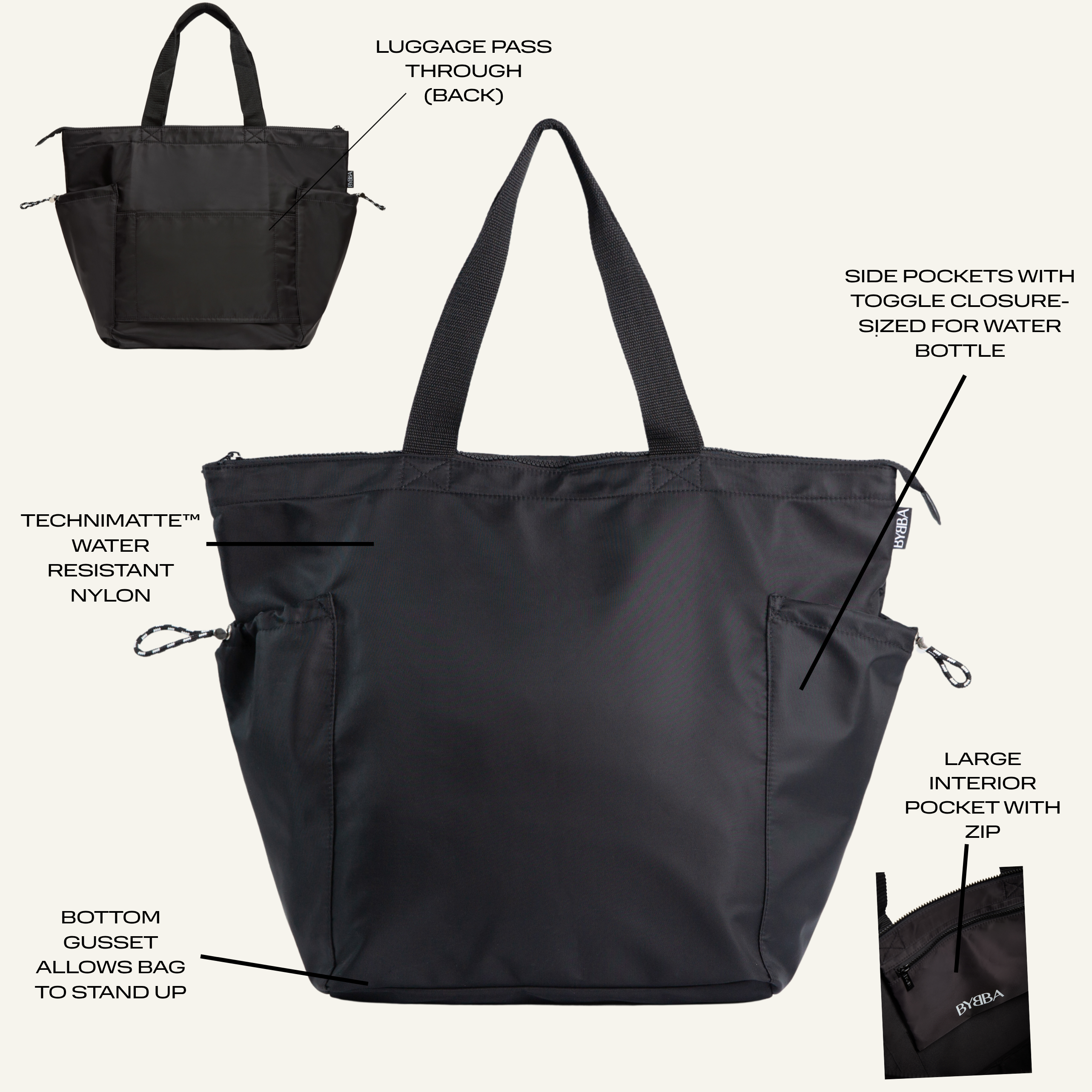 beyond tote travel bag Leather Brown giving you a dedicated space for your gear without the bulk of a traditional gym bag The Ripple Tote Bag //