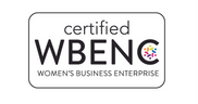 BYBBA certified WBENC Women’s Business Enterprise graphic featuring the WBENC certification logo, multicolored emblem, and “Women’s Business Enterprise” text on a white background.