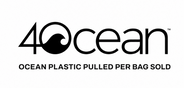 BYBBA 4Ocean logo graphic featuring the message “Ocean Plastic Pulled Per Bag Sold” in bold black text on a white background.