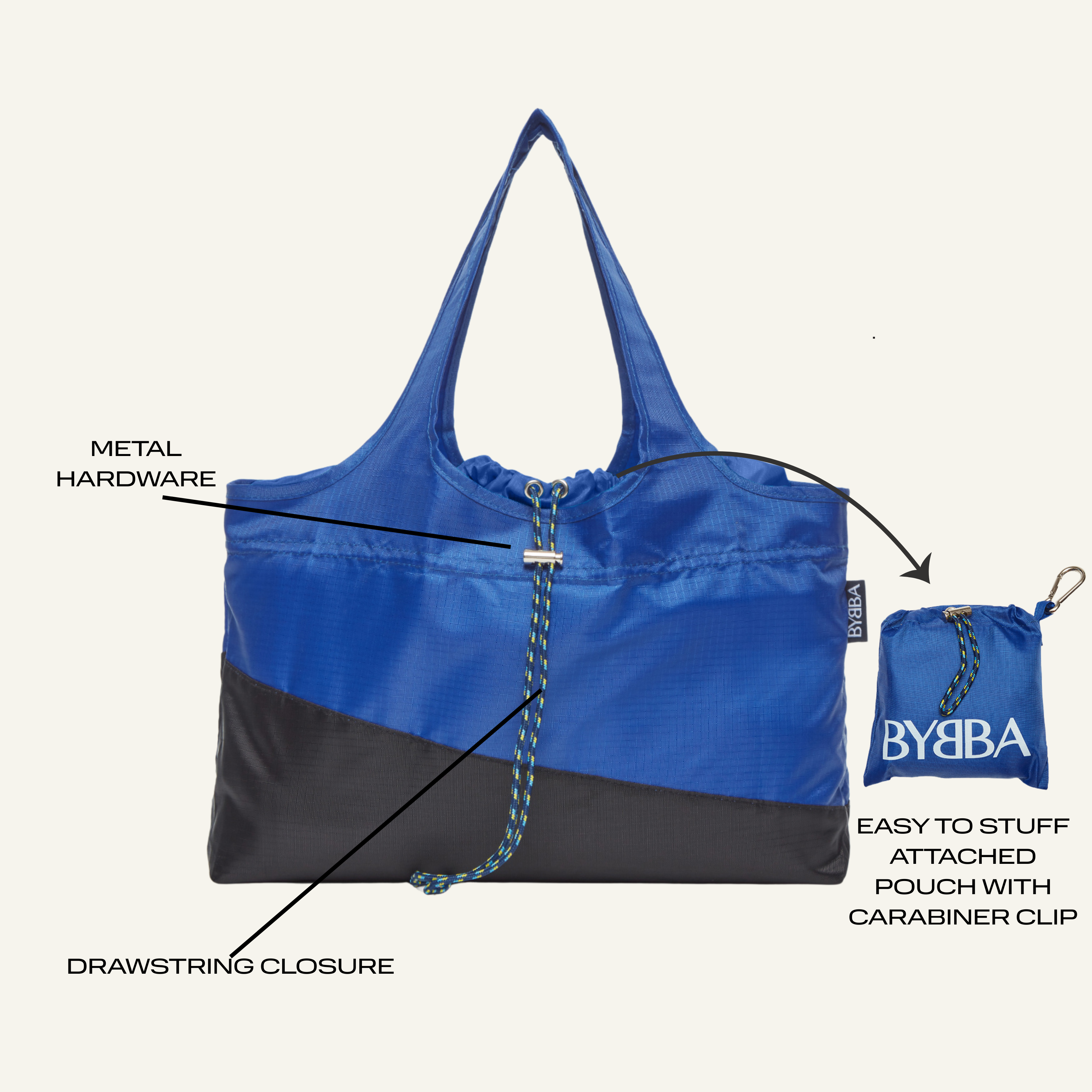 BYBBA The Little Sur Red Flag – Packable Water-Resistant Tote